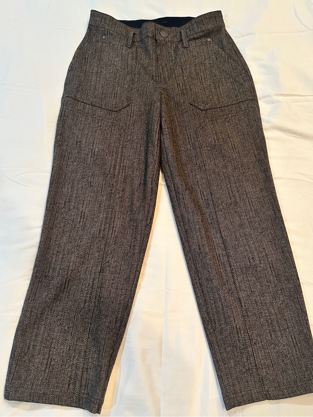Democracy Women’s Dark Brown and black Textured Dress Pants